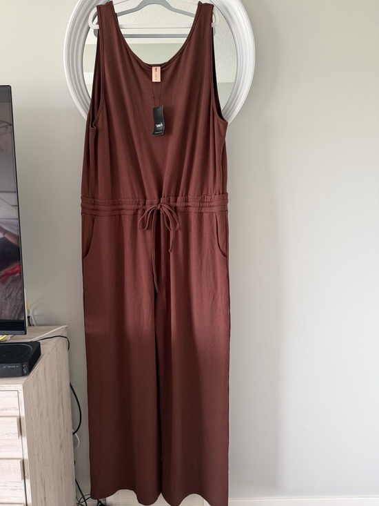 Smash + Tess Pants - NWT Smash + Tess Happy Hour Romper Classic Cocoa Brown Wide Leg Jumpsuit 4XL